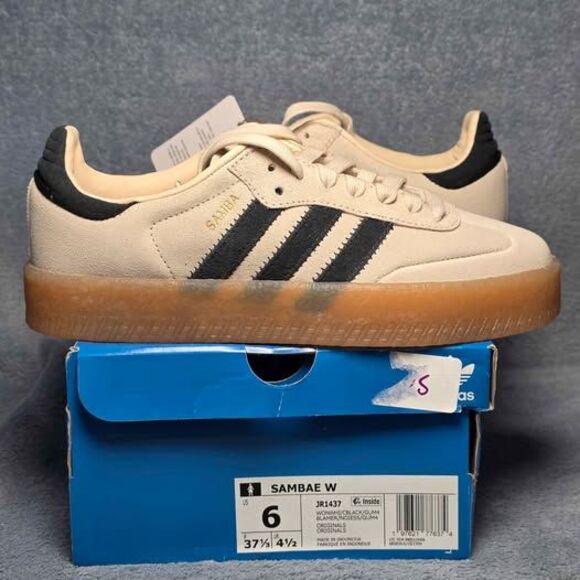 adidas Shoes - Adidas Sambae W Sneakers Womens Size US 6 Cream Black Gum